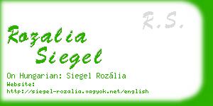 rozalia siegel business card